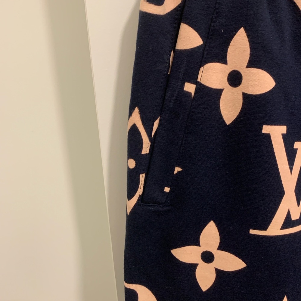 Louis Vuitton Dark Blue and Cream Monogram Hooded Tracksuit - Picture 5 of 8